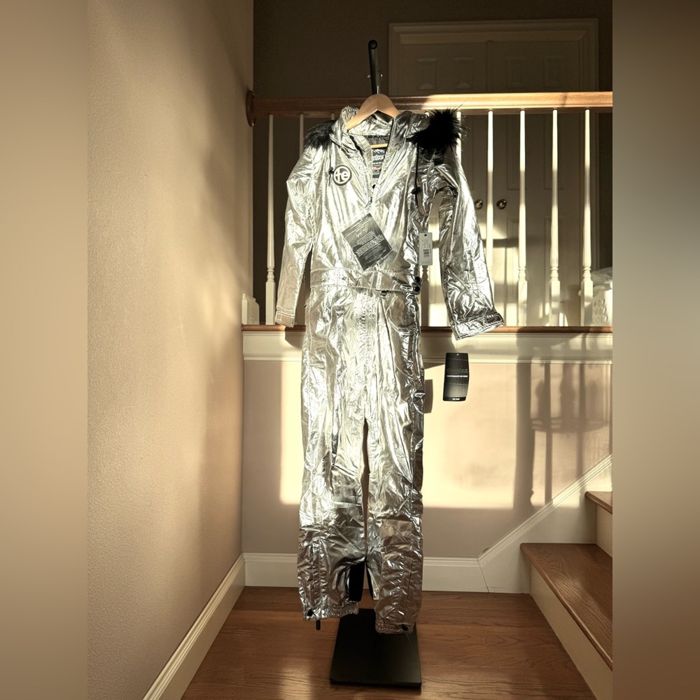 SPRING SKIING | NWT | Sold Out Viral Tipsy Elves Silver Ski Suit | XS & M